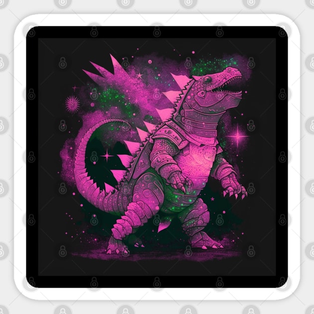 purple sparks kaiju dragon ecopop armored beast Sticker by jorge_lebeau